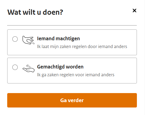 DigiD Machtigen – Iemand machtigen selecteren