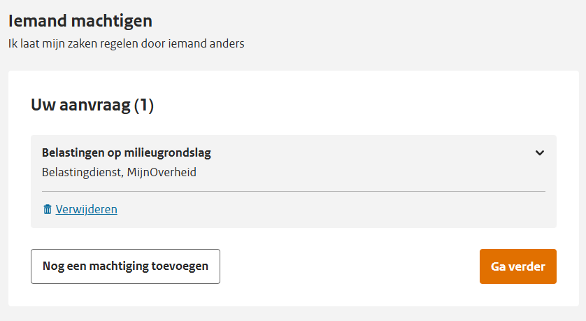 DigiD Machtigen – Ga verder