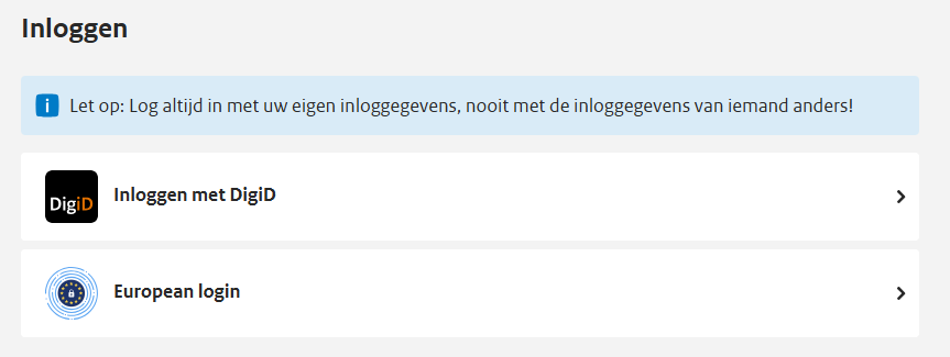 DigiD – Inloggen